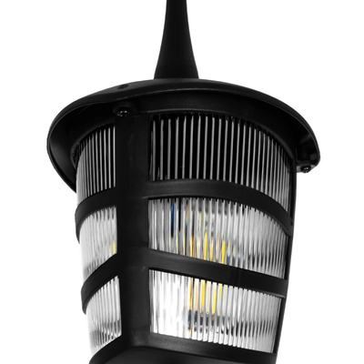 GLOBOSTAR® ZARDIN 203-0204 Vintage Φωτιστικό Οροφής με Ντουί 1 x E27 AC 220-240V IP44 - Μαύρο - Μ17 x Π17 x Υ22cm