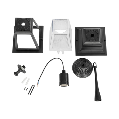 GLOBOSTAR® SOLME 203-0209 Vintage Φωτιστικό Οροφής με Ντουί 1 x E27 AC 220-240V IP44 - Μαύρο - Μ15 x Π15 x Υ27cm