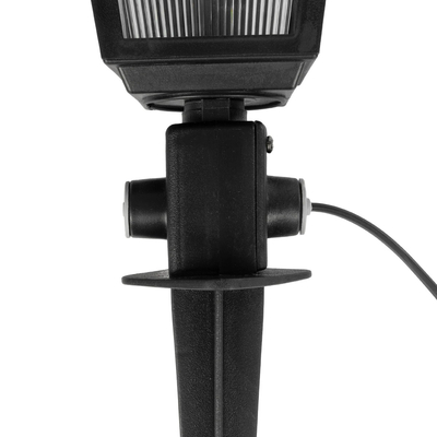 GloboStar® SOLME 203-0213 Vintage Καρφωτό Φωτιστικό Φαναράκι Μονόφωτο 1 x E27 IP44 Μαύρο & Διάφανο Πλαστικό - Μ22 x Π22 x Υ35cm