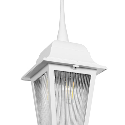 GLOBOSTAR® SOLME 203-0219 Vintage Φωτιστικό Οροφής με Ντουί 1 x E27 AC 220-240V IP44 - Λευκό - Μ15 x Π15 x Υ27cm