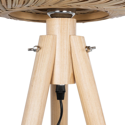 GLOBOSTAR® POPPY 01983 Boho Επιδαπέδιο Φωτιστικό με Ντουί 1 x E27 AC 220-240V IP20 - Μπεζ - Μ58 x Π58 x Υ143cm