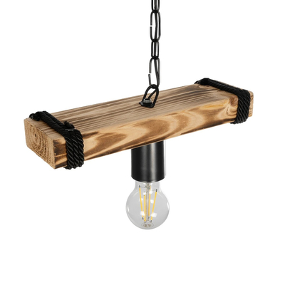 GLOBOSTAR® GLISTER 201-0001 Vintage Κρεμαστό Φωτιστικό Οροφής με Ντουί 1 x E27 AC 220-240V IP20 - Μπεζ & Μαύρο - Μ30 x Π9 x Υ10cm