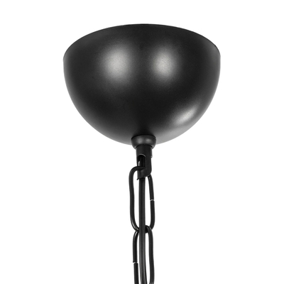 GLOBOSTAR® STARLO 201-0004 Vintage Κρεμαστό Φωτιστικό Οροφής με Ντουί 1 x E27 AC 220-240V IP20 - Μπεζ & Μαύρο - Μ30 x Π16 x Υ23cm