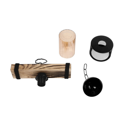 GLOBOSTAR® GLORA 201-0007 Vintage Κρεμαστό Φωτιστικό Οροφής με Ντουί 1 x E27 AC 220-240V IP20 - Μπεζ & Μαύρο - Μ29 x Π12 x Υ21cm