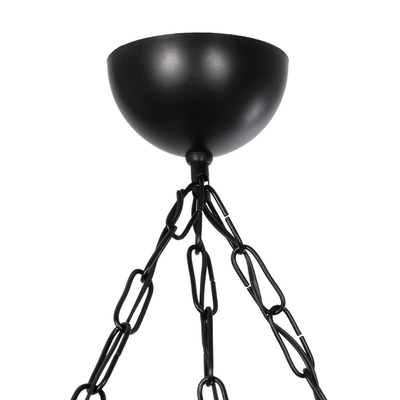 GLOBOSTAR® GLORA 201-0009 Vintage Κρεμαστό Φωτιστικό Οροφής με Ντουί 3 x E27 AC 220-240V IP20 - Μπεζ & Μαύρο - Μ50 x Π12 x Υ21cm