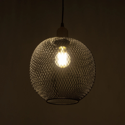 GLOBOSTAR® SOLUX 201-0019 Μοντέρνο Κρεμαστό Φωτιστικό Οροφής με Ντουί 1 x E27 AC 220-240V IP20 - Μαύρο & Χρυσό - Μ25 x Π25 x Υ32cm