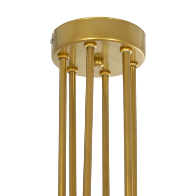 GLOBOSTAR® SHINY 201-0028 Vintage Φωτιστικό Οροφής με Ντουί 3 x E27 AC 220-240V IP20 - Λευκό & Χρυσό - Μ70 x Π70 x Υ16cm