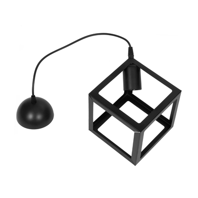 GLOBOSTAR® DISE 201-0049 Μοντέρνο Κρεμαστό Φωτιστικό Οροφής με Ντουί 1 x E27 AC 220-240V IP20 - Μαύρο - Μ28 x Π28 x Υ31cm