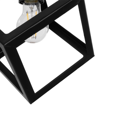 GLOBOSTAR® DISE 201-0049 Μοντέρνο Κρεμαστό Φωτιστικό Οροφής με Ντουί 1 x E27 AC 220-240V IP20 - Μαύρο - Μ28 x Π28 x Υ31cm