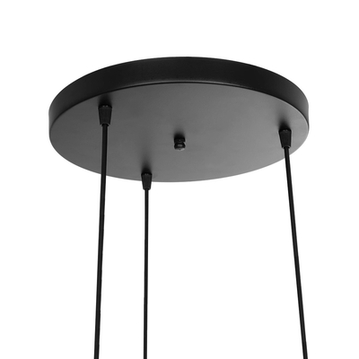 GLOBOSTAR® DISE 201-0051 Μοντέρνο Κρεμαστό Φωτιστικό Οροφής με Ντουί 3 x E27 AC 220-240V IP20 - Μαύρο - Μ48 x Π48 x Υ65cm