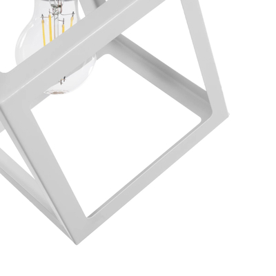 GLOBOSTAR® DISE 201-0052 Μοντέρνο Κρεμαστό Φωτιστικό Οροφής με Ντουί 1 x E27 AC 220-240V IP20 - Λευκό - Μ28 x Π28 x Υ31cm