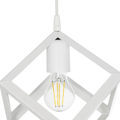 GLOBOSTAR® DISE 201-0053 Μοντέρνο Κρεμαστό Φωτιστικό Οροφής με Ντουί 2 x E27 AC 220-240V IP20 - Λευκό - Μ50 x Π30 x Υ50cm