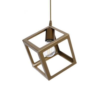 GLOBOSTAR® DISE 201-0055 Μοντέρνο Κρεμαστό Φωτιστικό Οροφής με Ντουί 1 x E27 AC 220-240V IP20 - Χρυσό - Μ28 x Π28 x Υ31cm