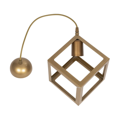 GLOBOSTAR® DISE 201-0055 Μοντέρνο Κρεμαστό Φωτιστικό Οροφής με Ντουί 1 x E27 AC 220-240V IP20 - Χρυσό - Μ28 x Π28 x Υ31cm