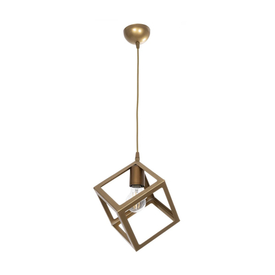 GLOBOSTAR® DISE 201-0055 Μοντέρνο Κρεμαστό Φωτιστικό Οροφής με Ντουί 1 x E27 AC 220-240V IP20 - Χρυσό - Μ28 x Π28 x Υ31cm