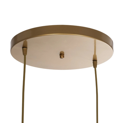 GLOBOSTAR® DISE 201-0056 Μοντέρνο Κρεμαστό Φωτιστικό Οροφής με Ντουί 2 x E27 AC 220-240V IP20 - Χρυσό - Μ50 x Π30 x Υ50cm