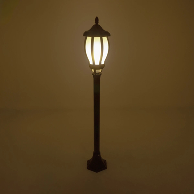 GloboStar® VERDI 203-0230 Vintage Επιδαπέδιο Φωτιστικό Κολωνάκι Κήπου Μονόφωτο 1 x E27 IP44 Μαύρο & Διάφανο Πλαστικό - Μ17 x Π17 x Υ104cm