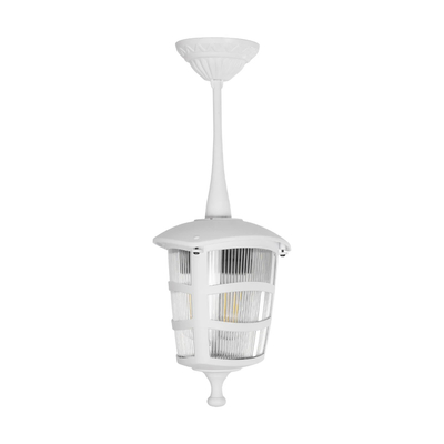 GLOBOSTAR® ZARDIN 203-0237 Vintage Φωτιστικό Οροφής με Ντουί 1 x E27 AC 220-240V IP44 - Λευκό - Μ17 x Π17 x Υ22cm