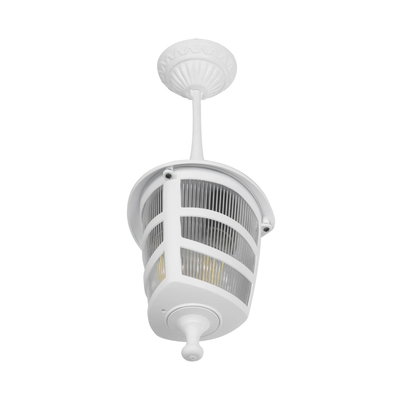 GLOBOSTAR® ZARDIN 203-0237 Vintage Φωτιστικό Οροφής με Ντουί 1 x E27 AC 220-240V IP44 - Λευκό - Μ17 x Π17 x Υ22cm