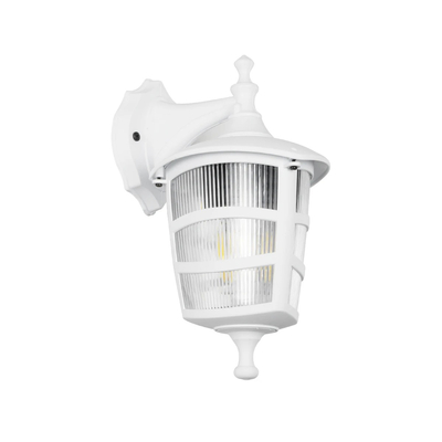 GLOBOSTAR® ZARDIN 203-0239 Vintage Φωτιστικό Τοίχου - Απλίκα με Ντουί 1 x E27 AC 220-240V IP44 - Λευκό - Μ17 x Π21 x Υ30cm