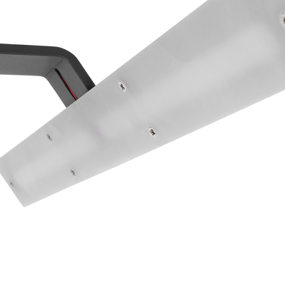 GloboStar® MIRROR 60513 Φωτιστικό Τοίχου - Απλίκα LED 12W 1440lm 120° AC 85-265V IP54 Φυσικό Λευκό 4500K Γκρι Μέταλλο - Μ42 x Π5 x Υ15cm - 2 Xρόνια Εγγύηση