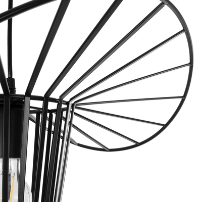 GLOBOSTAR® LUMINOVA 61462 Μοντέρνο Κρεμαστό Φωτιστικό Οροφής με Ντουί 1 x E27 AC 220-240V IP20 - Μαύρο - Μ40 x Π40 x Υ20cm