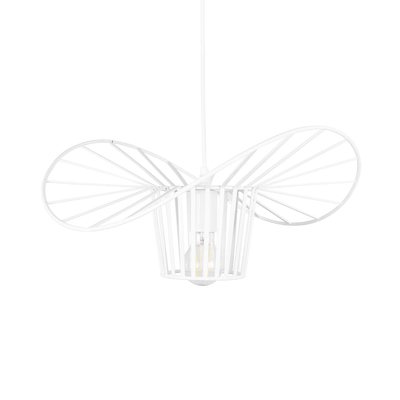 GLOBOSTAR® LUMINOVA 61463 Μοντέρνο Κρεμαστό Φωτιστικό Οροφής με Ντουί 1 x E27 AC 220-240V IP20 - Λευκό - Μ40 x Π40 x Υ20cm