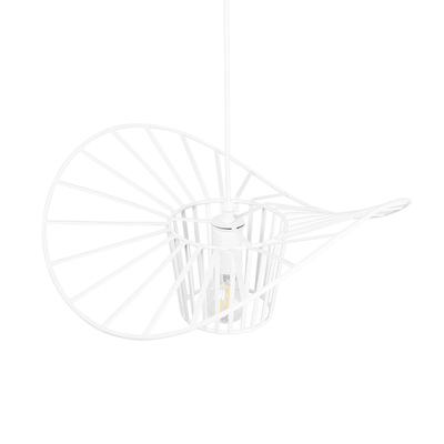 GLOBOSTAR® LUMINOVA 61463 Μοντέρνο Κρεμαστό Φωτιστικό Οροφής με Ντουί 1 x E27 AC 220-240V IP20 - Λευκό - Μ40 x Π40 x Υ20cm