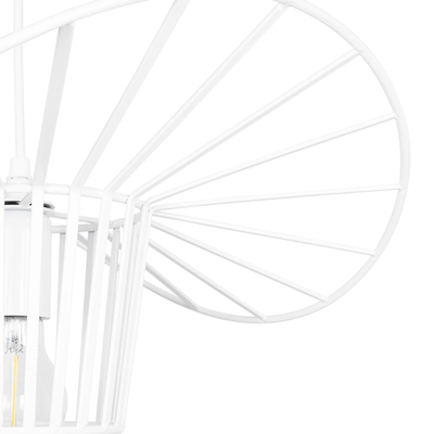 GLOBOSTAR® LUMINOVA 61463 Μοντέρνο Κρεμαστό Φωτιστικό Οροφής με Ντουί 1 x E27 AC 220-240V IP20 - Λευκό - Μ40 x Π40 x Υ20cm