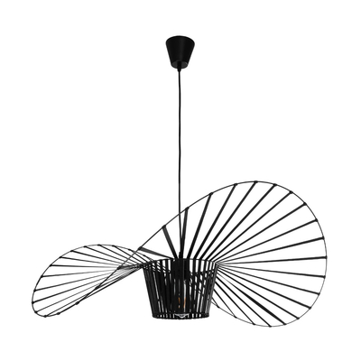 GLOBOSTAR® LUMINOVA 61466 Μοντέρνο Κρεμαστό Φωτιστικό Οροφής με Ντουί 1 x E27 AC 220-240V IP20 - Μαύρο - Μ80 x Π80 x Υ30cm