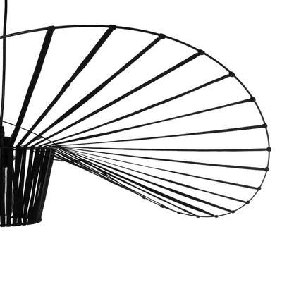 GLOBOSTAR® LUMINOVA 61467 Μοντέρνο Κρεμαστό Φωτιστικό Οροφής με Ντουί 1 x E27 AC 220-240V IP20 - Μαύρο - Μ100 x Π100 x Υ30cm