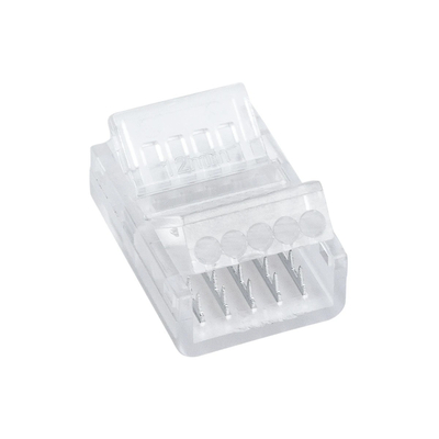 GloboStar® 70757 Ενωτικός Σύνδεσμος για Πολύχρωμη Ταινία LED RGBW 12mm 6 PIN σε Πολύχρωμη Ταινία LED RGBW 12mm 5 PIN Μ2.5 x Π1.5 x Υ1cm Διάφανο