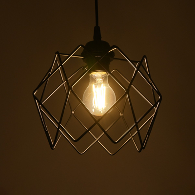 GLOBOSTAR® SOLON 201-0059 Μοντέρνο Κρεμαστό Φωτιστικό Οροφής με Ντουί 1 x E27 AC 220-240V IP20 - Μαύρο - Μ24 x Π24 x Υ23cm