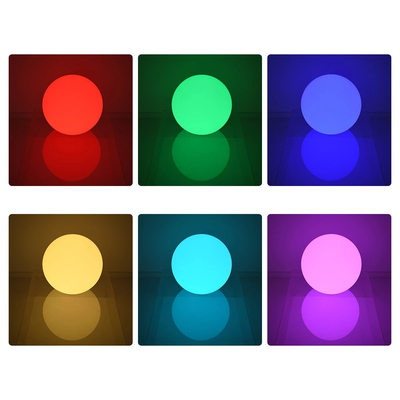 GLOBOSTAR® AQUAGLOW 85361 Μοντέρνο Φωτιστικό Κήπου Μπάλα με IR Ασύρματο Χειριστήριο LED 5W 250lm 360° DC 5V με USB-C με Επαναφορτιζόμενη Μπαταρία Li-ion 3.7V 2x18650 1400mAh Αδιάβροχο IP54 Πολύχρωμο RGBW Dimmable - Sanan SMD Chip - Γαλακτερό Λευκό - Μ15 x Π15 x Υ15cm - 2 Χρόνια Εγγύηση