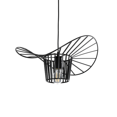 GLOBOSTAR® LUMINOVA 61462 Μοντέρνο Κρεμαστό Φωτιστικό Οροφής με Ντουί 1 x E27 AC 220-240V IP20 - Μαύρο - Μ40 x Π40 x Υ20cm