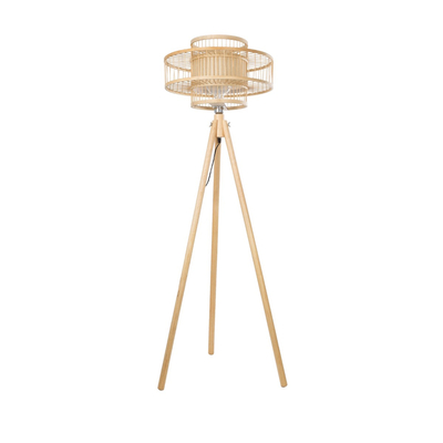 GLOBOSTAR® POPPY 01989 Boho Επιδαπέδιο Φωτιστικό με Ντουί 1 x E27 AC 220-240V IP20 - Μπεζ - Μ58 x Π58 x Υ149cm