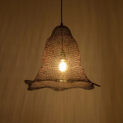 GLOBOSTAR® KENTUCKY 01890 Vintage Κρεμαστό Φωτιστικό Οροφής με Ντουί 1 x E27 AC 220-240V IP20 - Καφέ - Μ50 x Π50 x Υ48cm