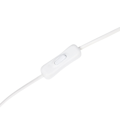 GloboStar® NOVA 201-0038 Μοντέρνο Επιδαπέδιο Φωτιστικό 1 x E27 IP20 Λευκό Μεταλλό με Μαύρο Ύφασμα - Μ36 x Π36 x Υ148cm