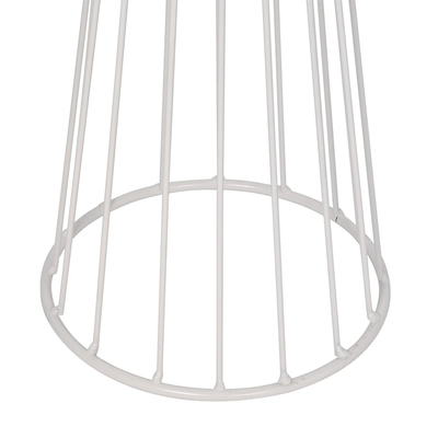 GloboStar® NOVA 201-0038 Μοντέρνο Επιδαπέδιο Φωτιστικό 1 x E27 IP20 Λευκό Μεταλλό με Μαύρο Ύφασμα - Μ36 x Π36 x Υ148cm