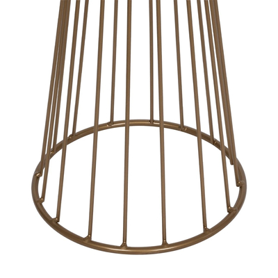 GloboStar® NOVA 201-0041 Μοντέρνο Επιδαπέδιο Φωτιστικό 1 x E27 IP20 Χρυσό Μέταλλο με Μαύρο Ύφασμα - Μ36 x Π36 x Υ148cm