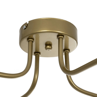 GLOBOSTAR® MOORNA 201-0065 Vintage Φωτιστικό Οροφής με Ντουί 4 x E27 AC 220-240V IP20 - Χρυσό - Μ97 x Π97 x Υ7cm