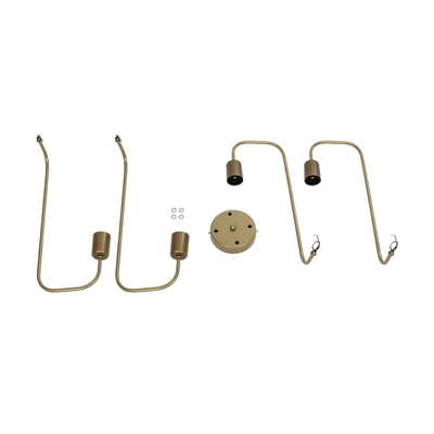 GLOBOSTAR® MOORNA 201-0065 Vintage Φωτιστικό Οροφής με Ντουί 4 x E27 AC 220-240V IP20 - Χρυσό - Μ97 x Π97 x Υ7cm