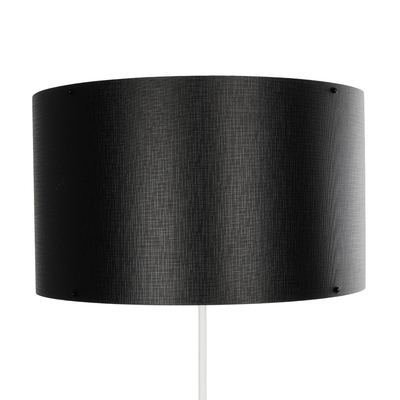 GloboStar® LUMO 201-0070 Μοντέρνο Επιδαπέδιο Φωτιστικό Μονόφωτο 1 x E27 IP20 Μπεζ Ξύλο με Μαύρο Ύφασμα - Μ37 x Π36 x Υ136cm