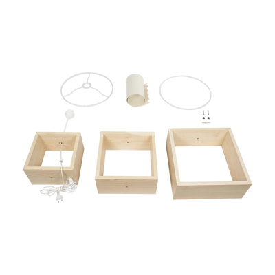 GloboStar® LUMO 201-0071 Μοντέρνο Επιδαπέδιο Φωτιστικό Μονόφωτο 1 x E27 IP20 Μπεζ Ξύλο με Μπεζ Ύφασμα - Μ37 x Π36 x Υ136cm