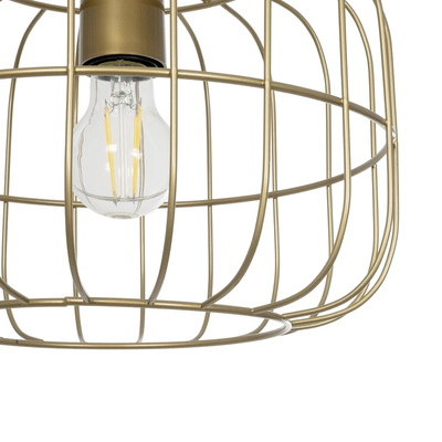 GLOBOSTAR® LUCANA 201-0074 Vintage Κρεμαστό Φωτιστικό Οροφής με Ντουί 1 x E27 AC 220-240V IP20 - Χρυσό - Μ29 x Π29 x Υ23cm