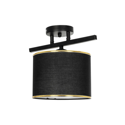 GLOBOSTAR® GLOWEN 201-0087 Vintage Φωτιστικό Οροφής με Ντουί 1 x E27 AC 220-240V IP20 - Μαύρο & Χρυσό - Μ30 x Π20 x Υ20cm