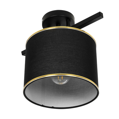 GLOBOSTAR® GLOWEN 201-0087 Vintage Φωτιστικό Οροφής με Ντουί 1 x E27 AC 220-240V IP20 - Μαύρο & Χρυσό - Μ30 x Π20 x Υ20cm