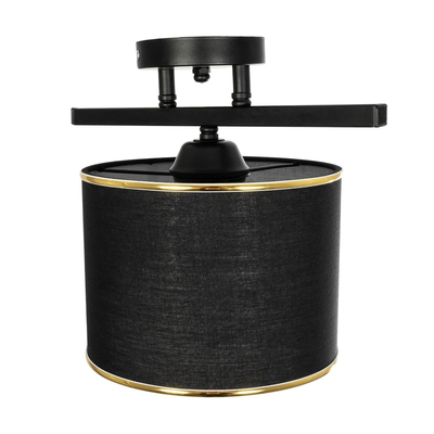 GLOBOSTAR® GLOWEN 201-0087 Vintage Φωτιστικό Οροφής με Ντουί 1 x E27 AC 220-240V IP20 - Μαύρο & Χρυσό - Μ30 x Π20 x Υ20cm