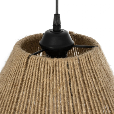 GLOBOSTAR® GLARO 201-0112 Vintage Κρεμαστό Φωτιστικό Οροφής με Ντουί 1 x E27 AC 220-240V IP20 - Μπεζ & Μαύρο - Μ32 x Π32 x Υ30cm