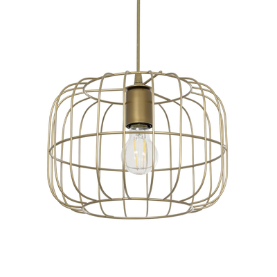 GLOBOSTAR® LUCANA 201-0074 Vintage Κρεμαστό Φωτιστικό Οροφής με Ντουί 1 x E27 AC 220-240V IP20 - Χρυσό - Μ29 x Π29 x Υ23cm